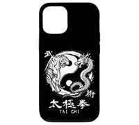 Yin Yang Tiger Dragon Tai Chi Istruttore di Meditazione Custodia per iPhone 12/12 Pro