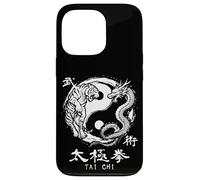 Yin Yang Tiger Dragon Tai Chi Istruttore di Meditazione Custodia per iPhone 13 Pro