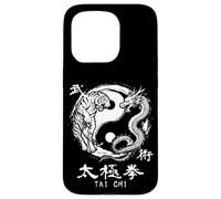 Yin Yang Tiger Dragon Tai Chi Istruttore di Meditazione Custodia per iPhone 15 Pro