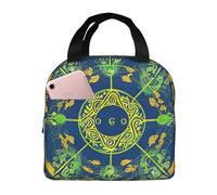 Yin Yang Totem Borsa per il pranzo carina grande capacità isolata bento lunch box raffreddamento Totefor donne lavoro, viaggi, all'aperto