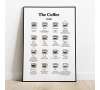 Yinaa Decor Stampe su tela Caffè Guida Poster Cucina Wall Art Pictures for Living Room Cafe Shop Dipinti murali decorativi 60x90cmx1pcs senza cornice