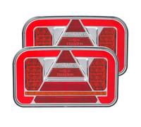 Yinaolan 2 Pezzi Luci Posteriori per Rimorchio 12V/24V Super Luminosi Impermeabili Indicatori di Direzione Freno Coda Retromarcia per Camion Camion Caravan Van Trattore