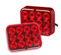Yinaolan 2 x Fanale Retronebbia LED 12V Fendinebbia Posteriori Per Rimorchio Rosso 12V Impermeabile Per Auto, Camion, Caravan, Trattori, Mezzi Agricolis