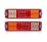 Yinaolan 2 X Fanali Posteriori Rimorchio Led Luci 12 V/24 V 27 Led Super Luminoso Indicatore Impermeabile Freno Inversione Lampada Riflettore Per Rv Camion Auto Trattore Barca Rimorchio