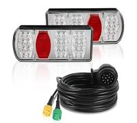 Yinaolan Kit luci posteriori per rimorchio 12V 24V, indicatori di direzione impermeabili Catarifrangente fendinebbia con presa a 13 pin Cavo a 5 conduttori da 5,5 m Certificazione E