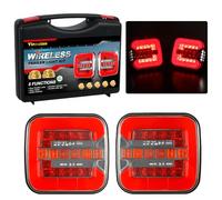 Yinaolan Luci posteriori per rimorchio senza fili Luci posteriori per camion magnetiche a LED Senza cavo 12V impermeabile, ricaricabile, E-mark con spina a 7 pin per rimorchio, camion, roulotte