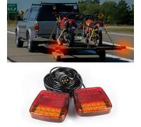 Yinaolan Set di Fanali Posteriori LED Magnetico per Rimorchio 12V Luci Posteriore Impermeabili per Camion con Magnete, Cavo da 7,5 m e Spina a 7 Poli per roulotte, camion e furgoni