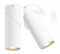 YindaLux 2 Pcs Faretto da Soffitto LED Dimmerabile Bianco, Faretti LED Soffitto Interno Orientabili in Alluminio, Faretti Soffitto incl. 5W 500LM 230V Modulo LED, 3000K/4000K/6500K Lampada da Soffitto