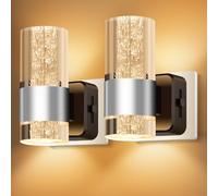 YindaLux 2 pezzi Luce Notturna da presa con Sensore Crepuscolare, Bianco caldo 2700K Luce Notturna per Bambini, Dimmerabile 0-133LM Luci Notturne per cucina, corridoio, scale e cameretta, argento