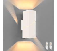 YindaLux 8W Lampada da Parete per Interni, Applique Led Su e Giù con Lampadina G9 Sostituibile, 2700K Bianco Luce da Parete con Fessura di Luce, Illuminazione in Alluminio per Soggiorno, Corridoio