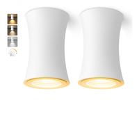 YindaLux Faretto da soffitto LED Dimmerabile Bianco, 5W 550LM Faretti LED Soffitto Con Modulo LED 230V Incluso, 3000K/4000K/6500K Faretto LED Interno, Ø64×100mm Alluminio Faretti Soffitto 2 Pezzi