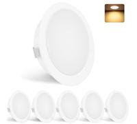 YindaLux Set di 6 Faretti LED da Incasso per Cartongesso 230V 3W 3000K Caldo, 15mm Ultra Piatti Faretti da Incasso 300LM Apertura Soffitto 55-58mm, IP44 Faretti LED Soffitto Incasso, Bianco