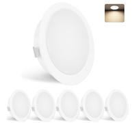 YindaLux Set di 6 Faretti LED da Incasso per Cartongesso 230V 3W 4000K Neutro, 15mm Ultra Piatti Faretti da Incasso 300LM Apertura Soffitto 55-58mm, IP44 Faretti LED Soffitto Incasso, Bianco