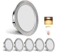 YindaLux Set di 6 Faretti LED da Incasso per Cartongesso Dimmerabili 230V 3W 3000K Caldo, 15mm Ultrapiatto Faretti da Incasso 300LM Foro 55-58mm, IP44 Faretti LED Soffitto Incasso per Cucina, Nichel