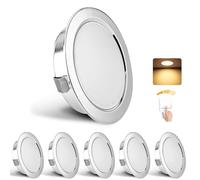 YindaLux Set di 6 Faretti LED da Incasso per Cartongesso Dimmerabili 230V 3W 3000K Caldo, 15mm Ultrapiatto Faretti da Incasso 300LM Foro 55-58mm, IP44 Faretti LED Soffitto Incasso per Cucina, Cromo