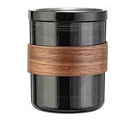 Yindhgdr 1 PC Caffettiera con Filtro Permanente Filtro per Gocciolatore per Caffè Design Impilabile Acciaio Inossidabile Riutilizzabile, Nero