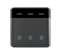 Yindhgdr 3 Gang Smart Touch Switch Tuya Smart Zigbee Wireless per Cash Black And Grey EU Plug