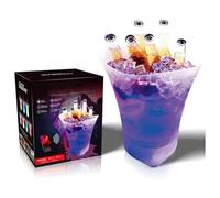 Yindhgdr Secchio di Ghiaccio A LED con Altoparlante Bluetooth Tvab da Bevanda Illuminata Cooler per Vino Portatile