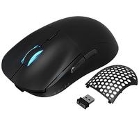 YINDIAO AJAZZ AJ199 Mouse da Gioco Senza Fili,Ultraleggero(59g),Sensore Ottico Pixart PAW3395,26000 DPI,2,4Ghz,1ms,USB C Cablato,6 Pulsanti Programmabili,Batteria Lunga Durata,Piedini in PTFE - Nero