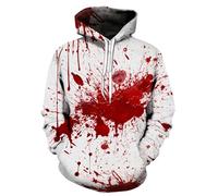 YINECO Felpe con cappuccio con stampa 3D per uomini felpe per ragazzi adolescenti regali 16-24 regali di Natale - Nero rosso Galaxy Pullover Felpa con cappuccio, Graffiti bianchi, Large-X-Large