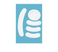 YINETTECH 1 Set di piedini per pattini per mouse compatibili con Logitech G Pro Wireless Gaming Mouse di ricambio bordi arrotondati curvi piedi per mouse accessori per mouse 0,8 mm bianco