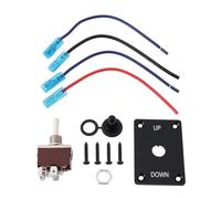 YINETTECH 1 Set DPDT Interruttore A Levetta Momentaneo Impermeabile (ON)-Off-(ON) 12V 30A Con Pannello Di Montaggio Su E Giù 3 Posizioni 4 Pin Cablato