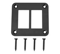 YINETTECH 1 set interruttore a bilanciere 2 vie pannello alloggiamento supporto con vite in lega di alluminio nero supporto alloggiamento per ARB/Carling Boat Marine Yacht Contral Switch