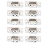 YINETTECH 10 Pezzi DB9 RS232 Connettore Femmina 9 Pin D-SUB Seriale Tipo Di Saldatura Connettore Giunti Placcati In Oro Per Apparecchiature Di Controllo Automatico Computer Set-top Box