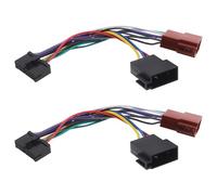 YINETTECH 2 adattatori ISO per autoradio da 20 pin a ISO, cavo adattatore per cablaggio da 17,5 cm, cablaggio ISO per schermo retrattile DIN, connettore autoradio
