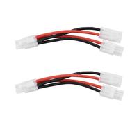 YINETTECH 2 connettori per cavo parallelo per auto modello RC compatibile con T-Amiya LiPo 14 AWG lunghezza 13 cm RC spina maschio femmina connettore per RC auto Lipo carica batteria