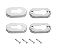 YINETTECH 2 set di rosette protettive ovali in acciaio inox per serratura della serratura della porta, rosette protettive ovali per porte di stanze e porte interne di appartamenti