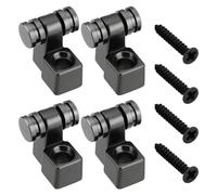 YINETTECH 4 alberi a doppio rullo con viti di montaggio per chitarre elettriche compatibili con Strat Stratocaster Tele Telecaster Compatibile con Tele Start Nero