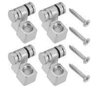 YINETTECH 4 Pezzi Alberi Corde A Doppio Rullo Con Viti Di Montaggio Albero Corde Per Chitarre Elettriche Compatibile Con Tele Telecaster Strat Stratocaster Compatibile Con Tele Start Argento