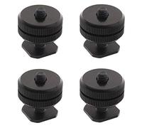 YINETTECH 4 pz fotocamera 1/4 Hot Shoe Mount Adapter con Dual Nuts Set per DSLR Treppiede fotocamera Rig Vite a Flash Holder Strumenti