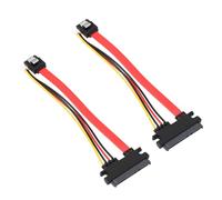 YINETTECH Confezione da 2 15 cm compatibile con SATA 22 pin (7+15) a compatibile con cavo adattatore dati e alimentazione SATA a 7 pin, compatibile con Molex Mini a 4 pin