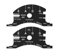 YINETTECH Confezione da 2 modelli per ponte di violino 4/4, righello per altezza e spaziatura delle corde, per realizzare e riparare violini