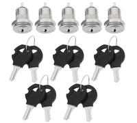 YINETTECH Confezione Da 5 Interruttori Di Blocco A Barilotto Da 12 mm A 2 Posizioni ON/OFF Con 2 Chiavi KS02 3A 250V Interruttore Elettronico Per Progetti Fai Da Te E Veicoli