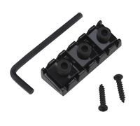 YINETTECH Dado di bloccaggio per corde in metallo da 42 mm con viti di montaggio e chiave compatibile con FLOYD ROSE Tremolo doppio sistema di bloccaggio nero