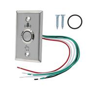 YINETTECH Pulsante interruttore a pressione per campanello da esterno con illuminazione a LED, NO&NC, in acciaio inossidabile 304, senza fili, 12V, pulsante luminoso con LED lampeggiante, 87x51mm