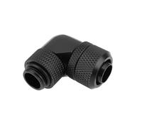 YINETTECH Raccordo a compressione G1/4 a 90 gradi nero ID10 mm OD12,7 mm compatibile con EKWB compatibile con Corsair