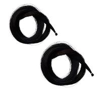 Yinfente 2 matasse di crine di cavallo mongolo da 80 a 85 cm per violino, viola, violoncello, archetto per basso, colore nero classico (nero)