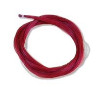 Yinfente 2 matasse di crine di cavallo mongolo da 80 a 85 cm per violino, viola, violoncello, archetto per basso, colore nero classico (rosso)