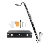 Yinfente Advance Clarinetto basso per principianti e professionisti con custodia per clarinetto tasti C bassi systen tasti placcati argento