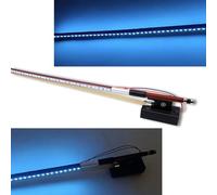 Yinfente - Archetto per violino 4/4 intero con luce LED blu, crine di stallone mongolo naturale, nasetto in ebano con bella intarsiatura in madreperla