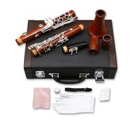Yinfente Clarinetto intermedio in Sib con corpo in palissandro e placcatura in argento, chiave Bb, 17 tasti, con custodia + ance + cuscinetti (chiave Bb)