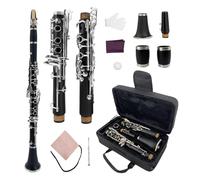Yinfente Clarinetto professionale in ebanite kit di pulizia custodia rigida per studenti principianti con 2 barili