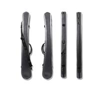 Yinfente Custodia per archetto per contrabbasso in fibra di carbonio, scatola per archetto per basso tedesco, 2 pezzi, forte (nero)