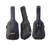 yinfente Custodia per basso verticale 3/4 con tracolla regolabile, manico e ruota e altre tasche portaoggetti, borsa per contrabbasso per musicisti, resistente e portatile, colore nero