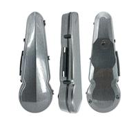 yinfente Custodia per viola 4/4 in fibra di carbonio per 38,1 cm a 41,9 cm, con cinturino posteriore e manico, supporto per 2 archi per principianti, studenti (argento)