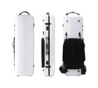 Yinfente Custodia per violino 4/4 Full Size in fibra di carbonio oblunga Borsa per violino con borsa per spartiti musicali, cinturino posteriore regolabile, igrometro leggero e portatile